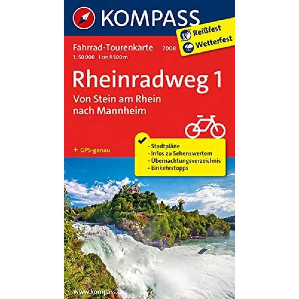 Rheinradweg 1 Kompass Stein an Rhein-Mannheim
